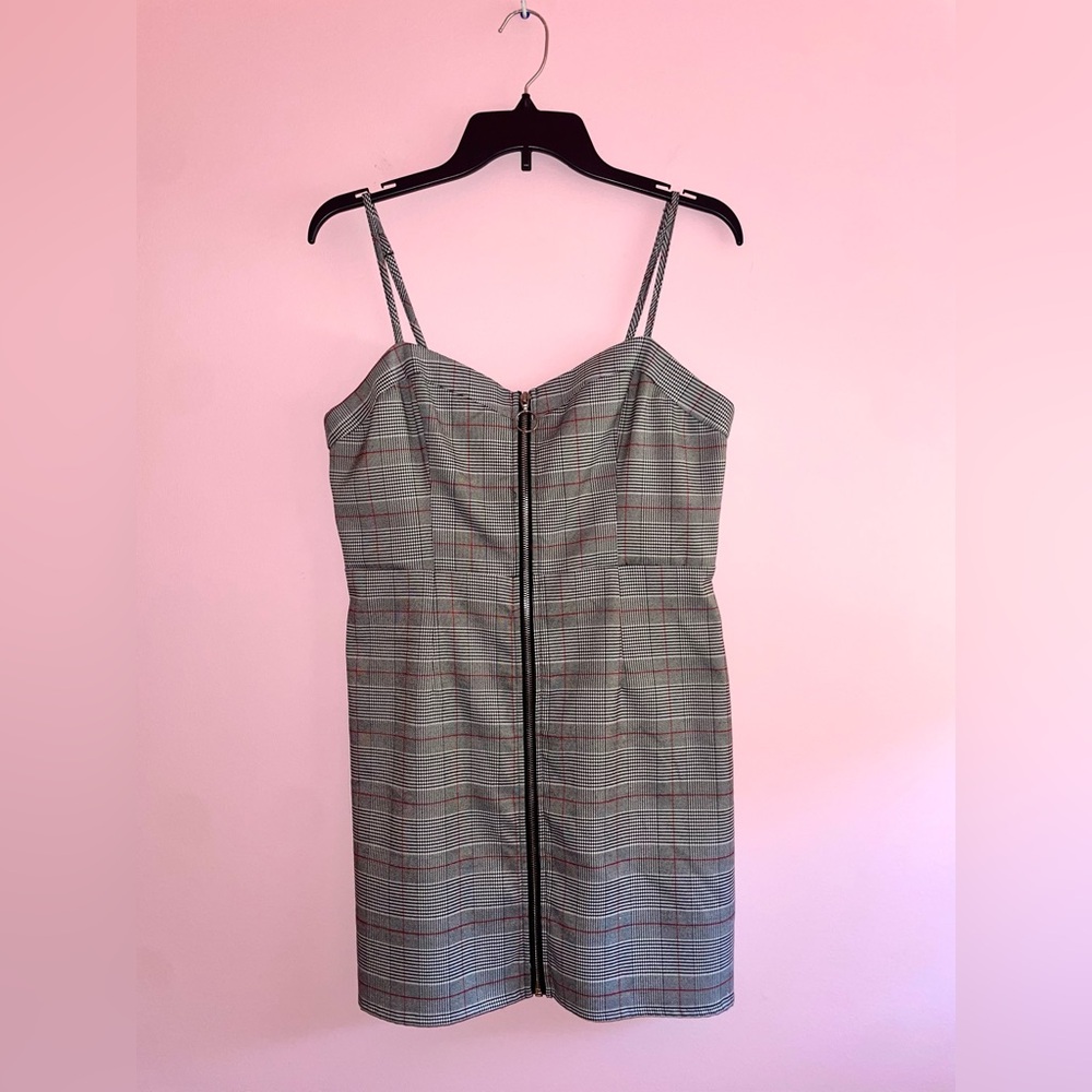 Forever 21 Gray Plaid Mini Dress